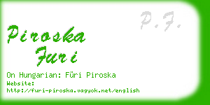 piroska furi business card