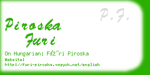 piroska furi business card